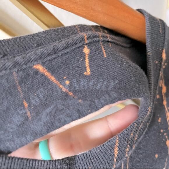 Upcycled redesigned by hand Sons of Anarchy crop open back graphic tee shirt M - Picture 5 of 6